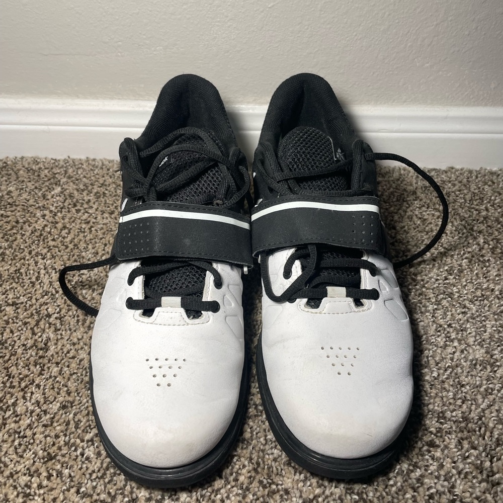 Reebok Black and White Sneakers with Midfoot Strap